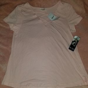Soft pink cutout top